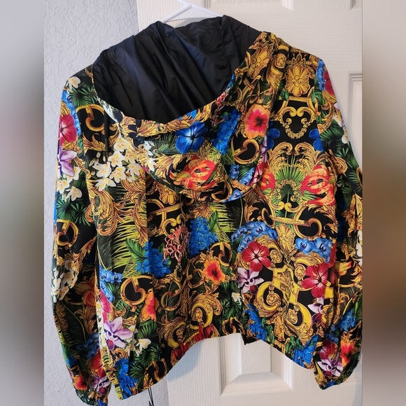 Versace Jeans Couture Barocco-print jacket In Multi, New Season, Size 2 US NWT - Picture 4 of 11